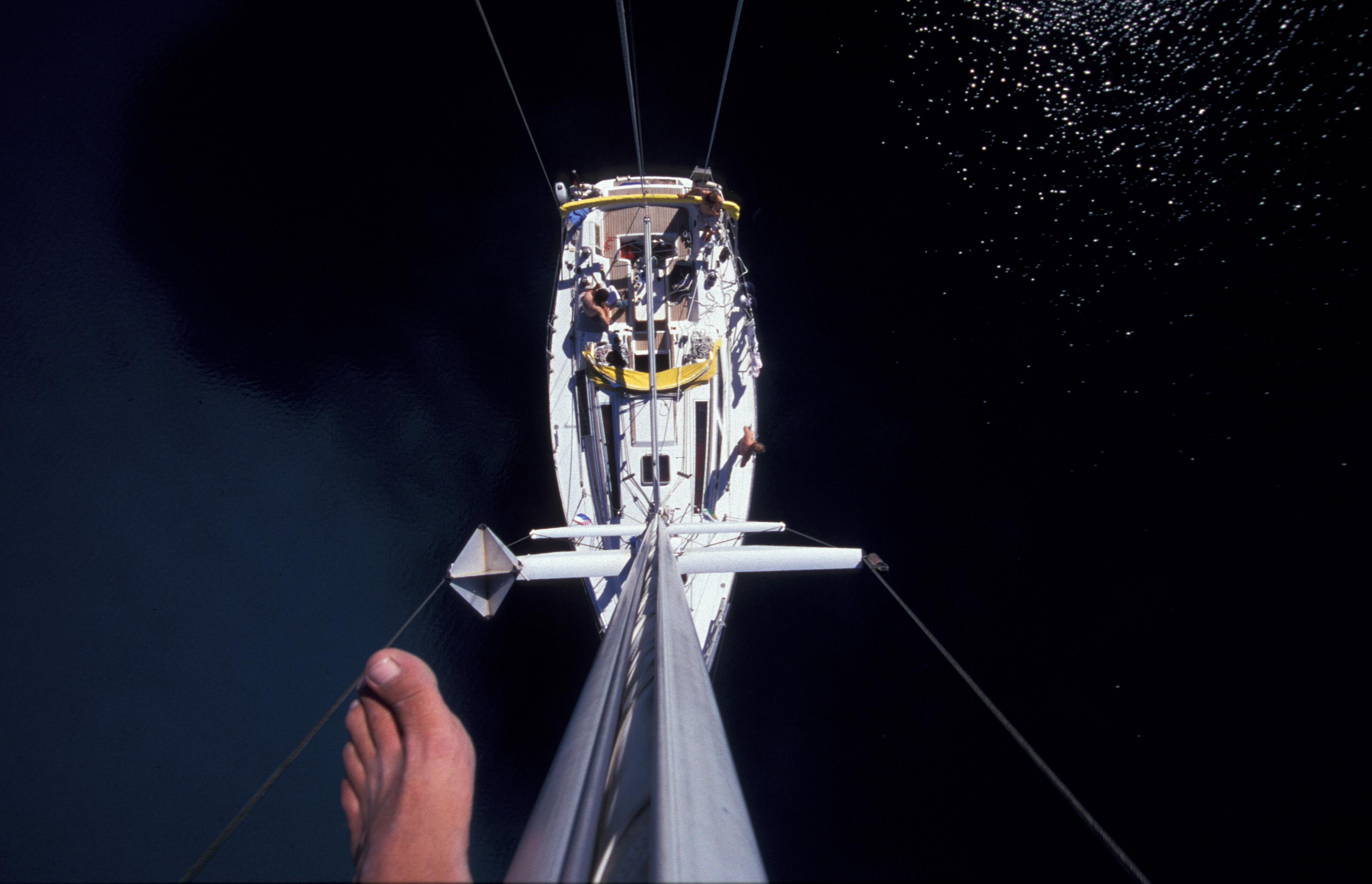 Segelyacht - Blick aus der Mastspitze